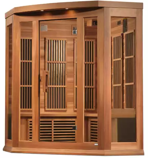 Maxxus - 3 Person Corner Low EMF FAR Infrared Sauna – Dynamic Saunas Direct