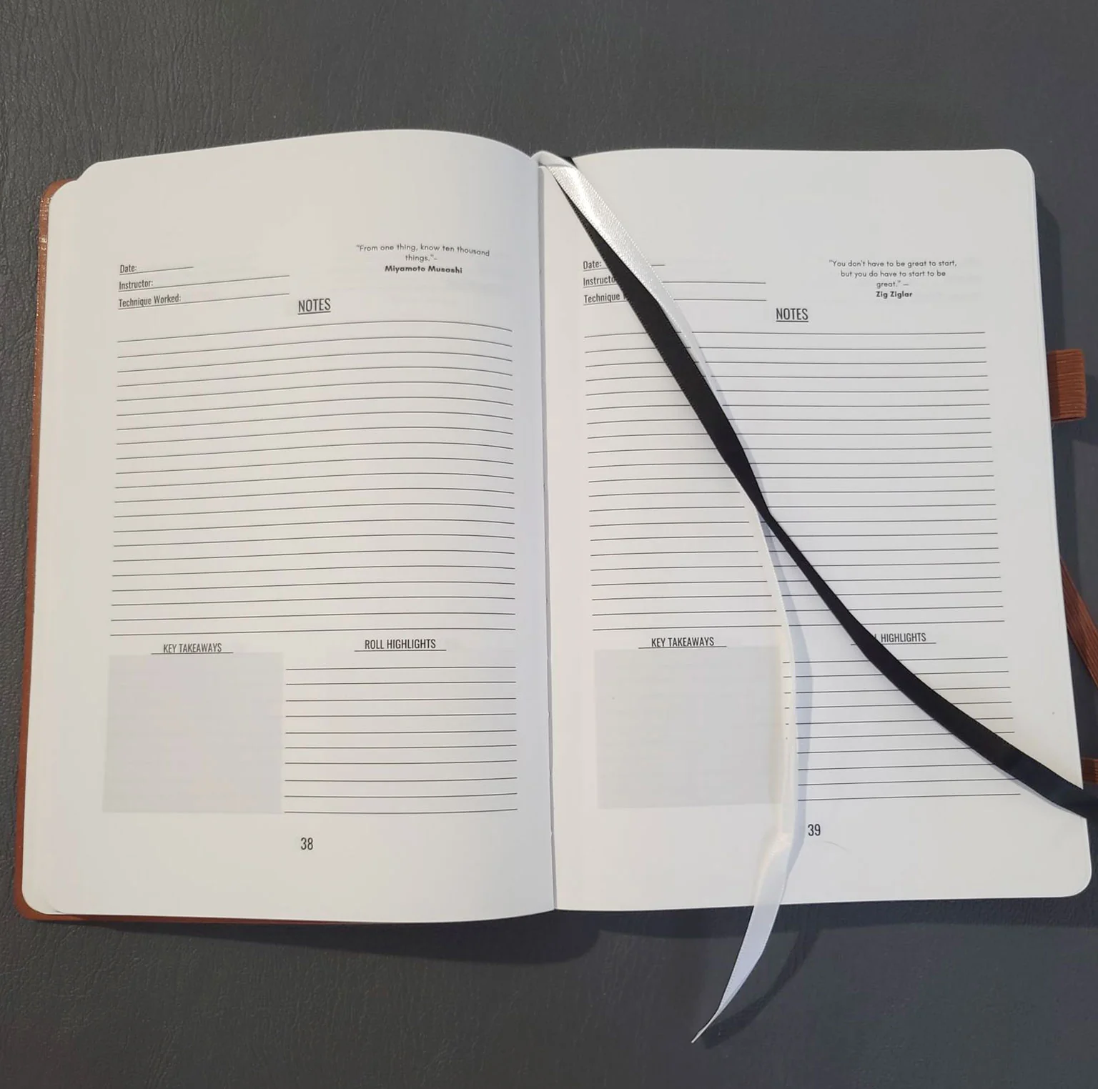 bjj training notebook, bjj notebook and journal