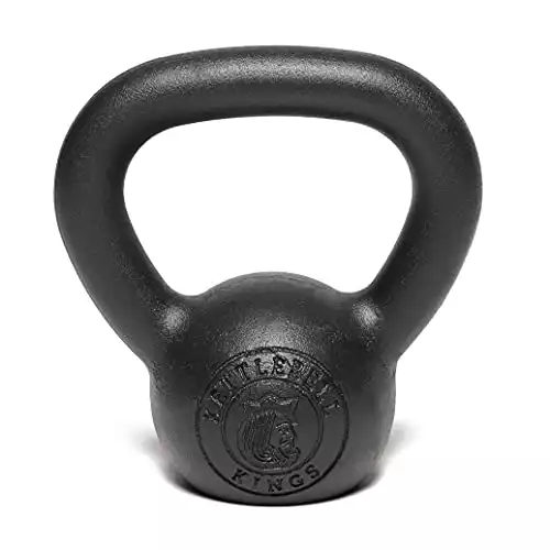 Kettlebell Kings | Powder Coated Kettlebells Weight 5LB | Hand weights Workout Gym Equipment & Strength training sets for Women & Men | Weights set for Home Gym (5-90LB)