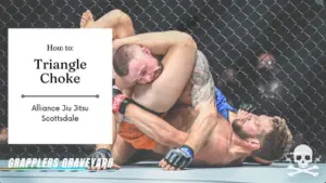 triangle choke, how to do a triangle choke grapplers graveyard, closed guard
