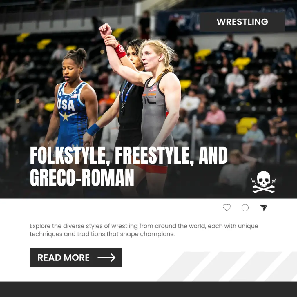 what is folkstyle wrestling, what is freestyle wrestling, what are the styles of wrestling, what is greco roman wrestling