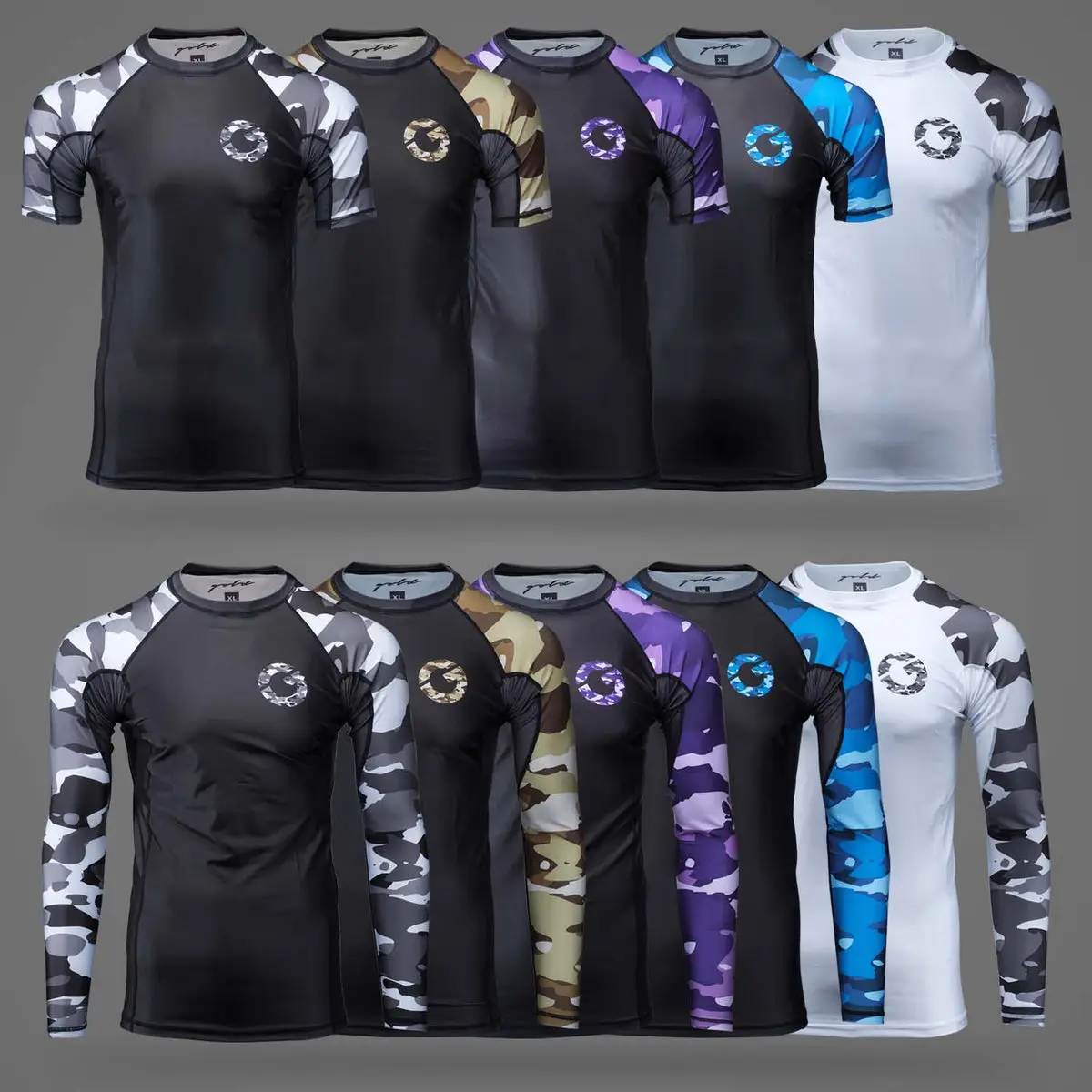 Gold BJJ Rash Guards