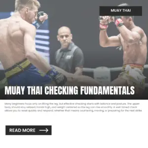 Muay Thai Checking Fundamentals