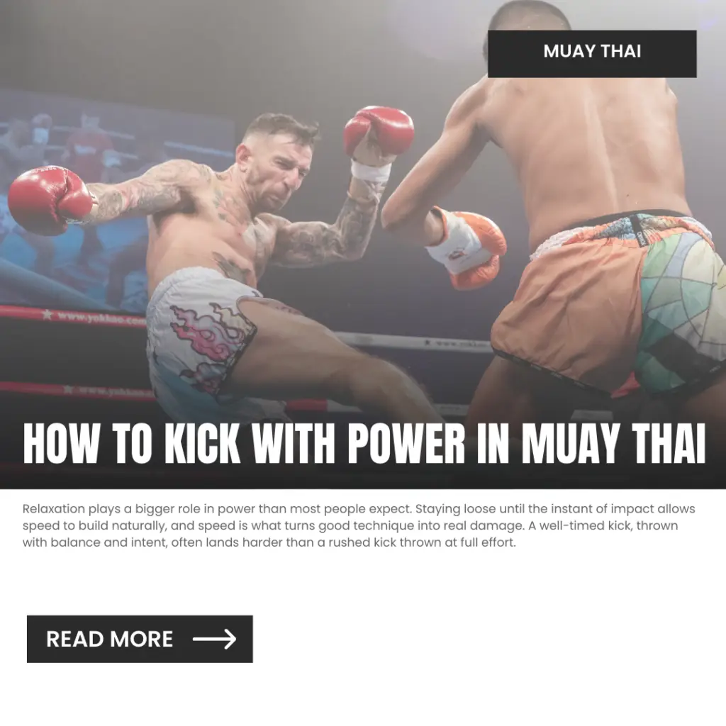 how to kick with power in muay thai